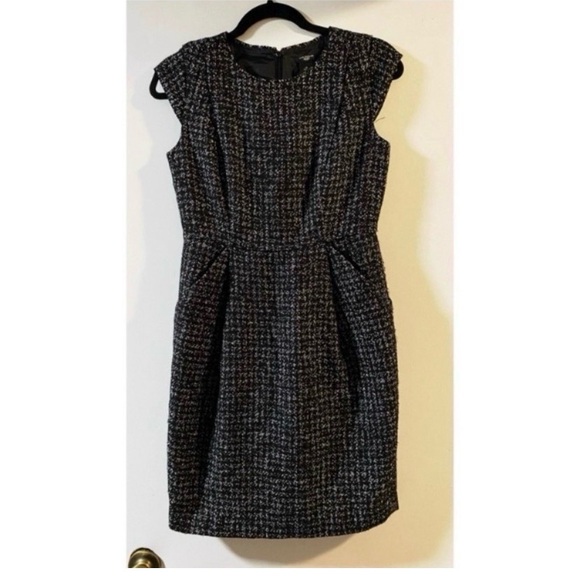 ANN TAYLOR Black Tweed Mini Dress - Picture 3 of 5
